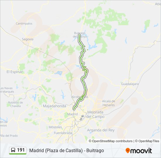 191 bus Line Map