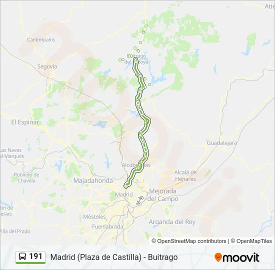 191 Bus Line Map