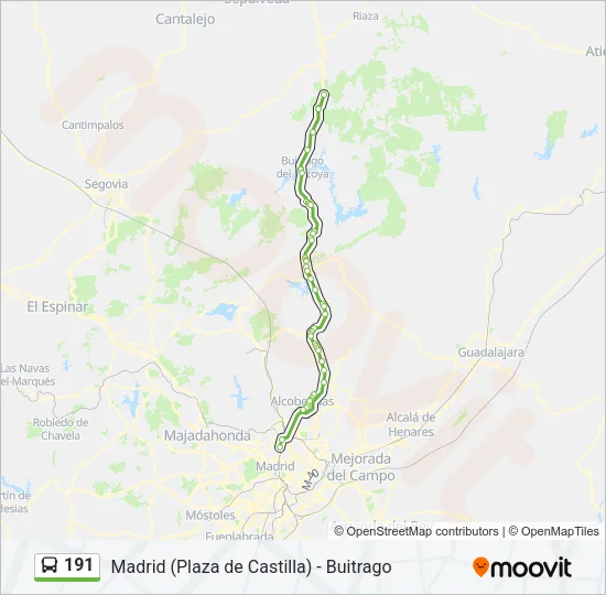 191 Bus Line Map