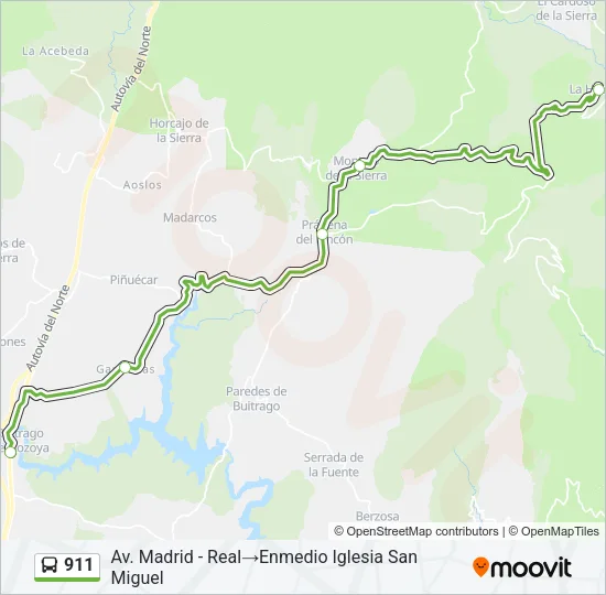 911 Bus Line Map
