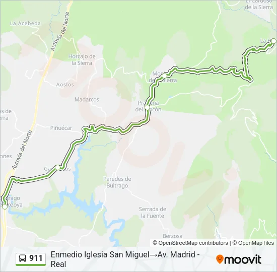 911 Bus Line Map