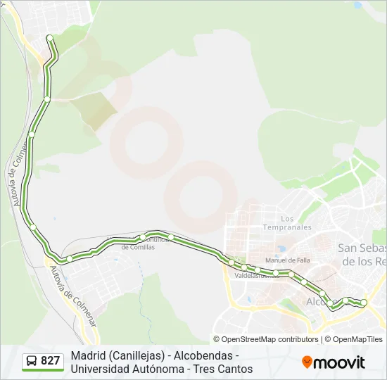 827 Bus Line Map