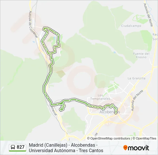 827 Bus Line Map