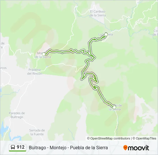 912 Bus Line Map
