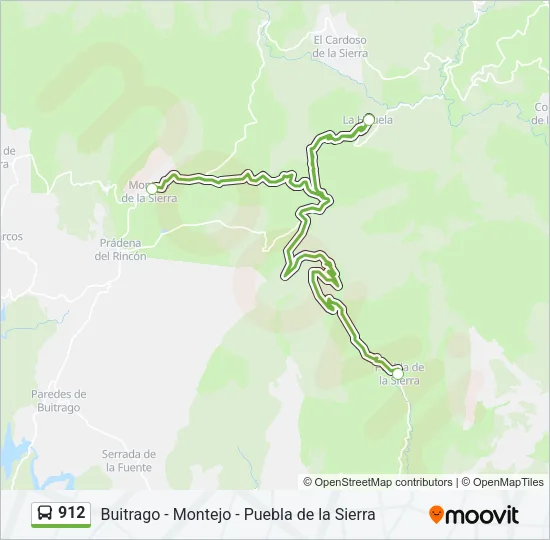 912 Bus Line Map
