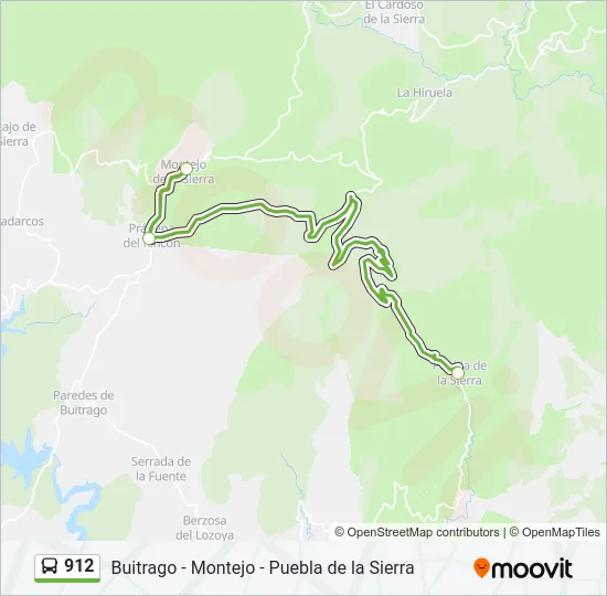 912 Bus Line Map