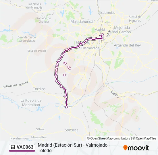 VAC063 Bus Line Map