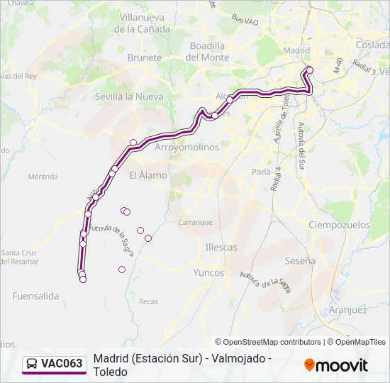 VAC063 Bus Line Map