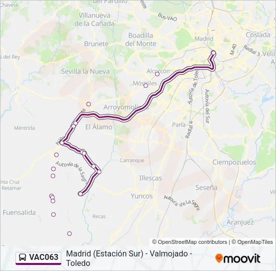 VAC063 Bus Line Map