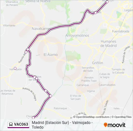 VAC063 Bus Line Map
