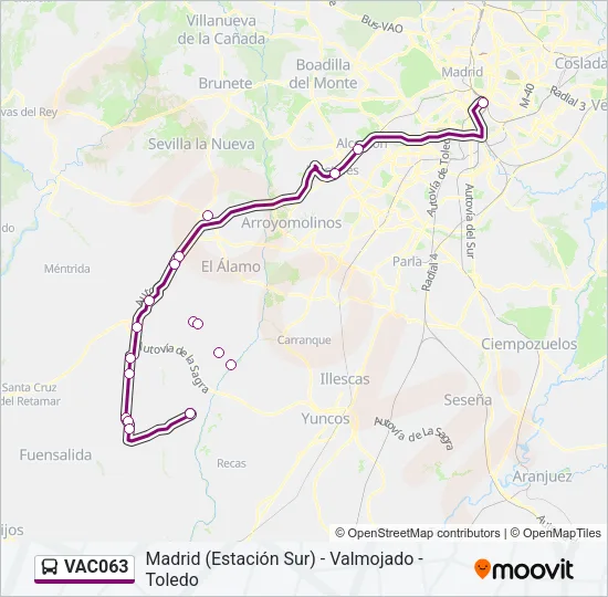 VAC063 Bus Line Map
