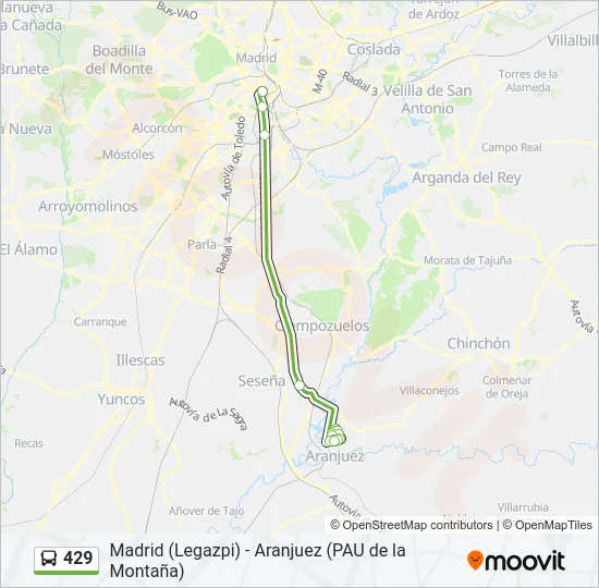 429 Bus Line Map
