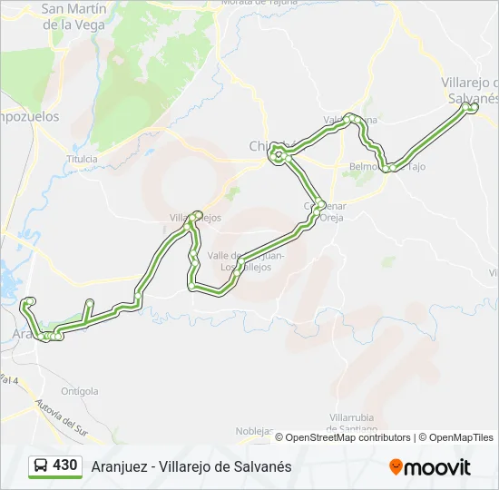 430 Bus Line Map