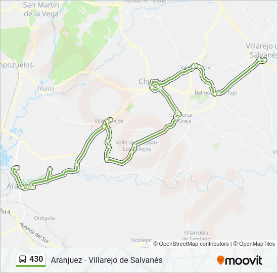 430 Bus Line Map