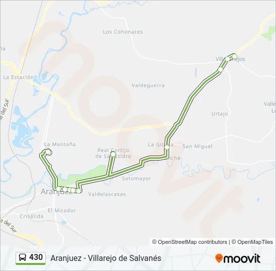 430 Bus Line Map