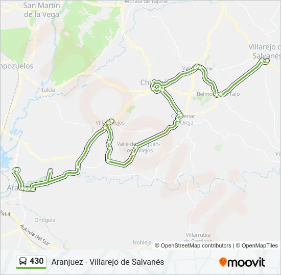 430 Bus Line Map