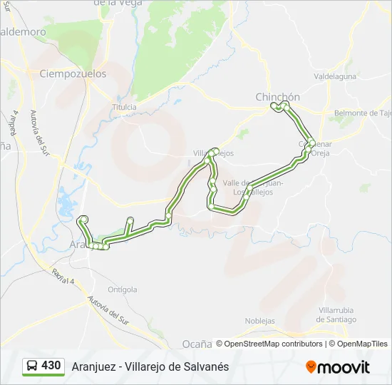430 Bus Line Map