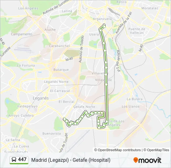 447 Bus Line Map
