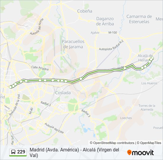 Linea 229 Horarios Paradas Y Mapas Intercambiador De Avenida De America Nivel 2