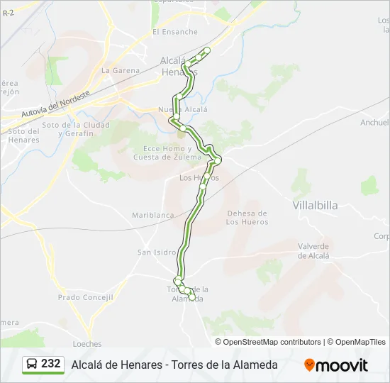 232 Bus Line Map