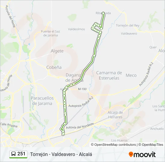 251 Bus Line Map
