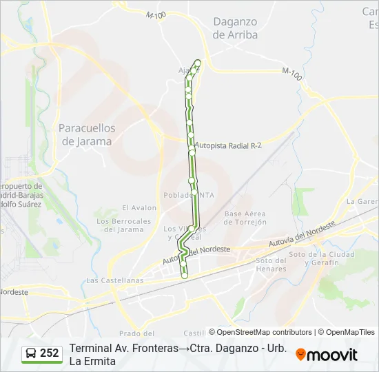 252 Bus Line Map