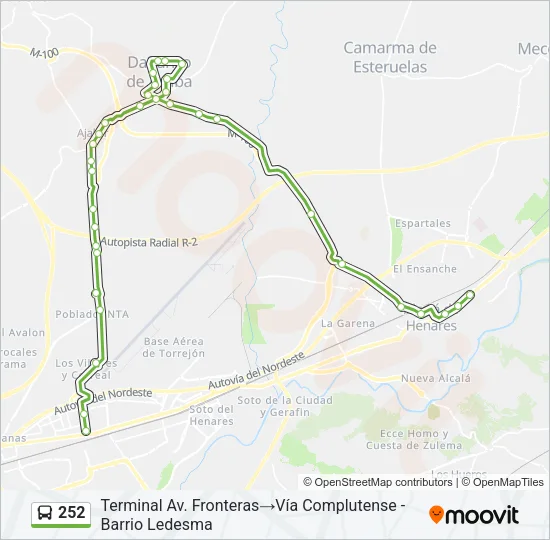 252 Bus Line Map