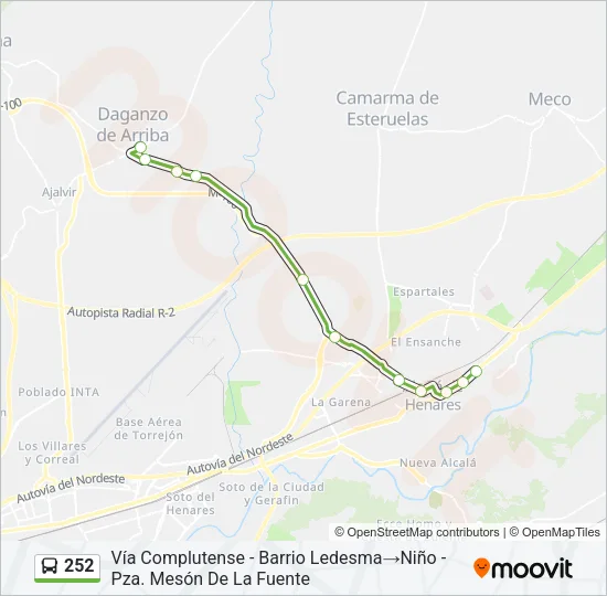 252 Bus Line Map