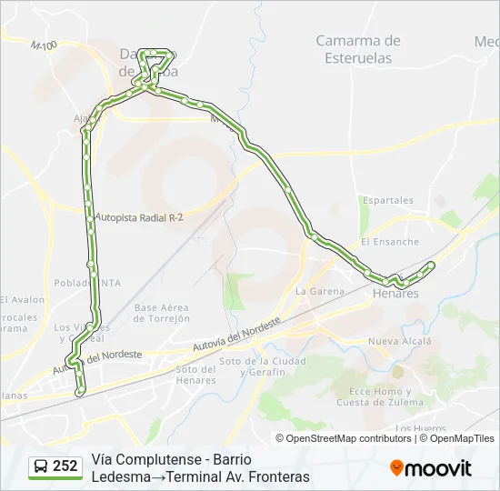 252 Bus Line Map