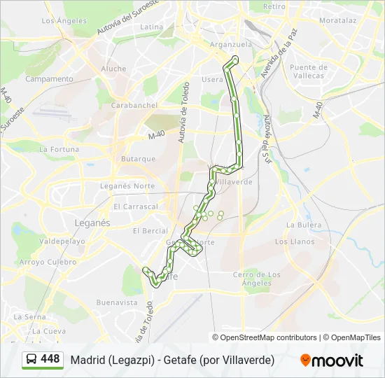 448 Bus Line Map