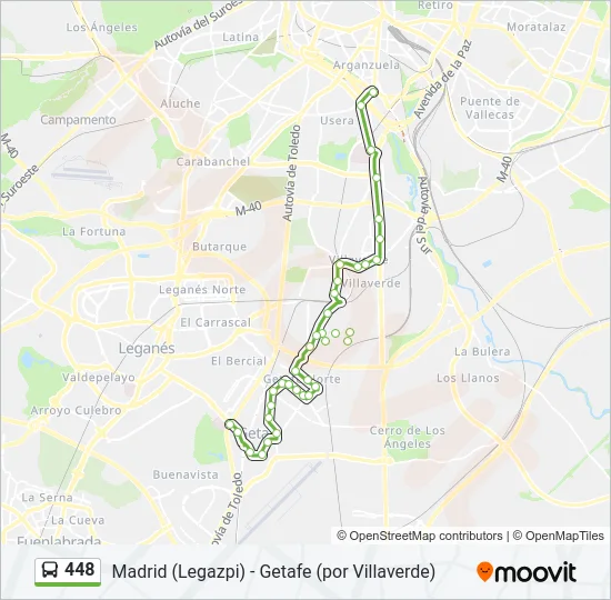 448 Bus Line Map