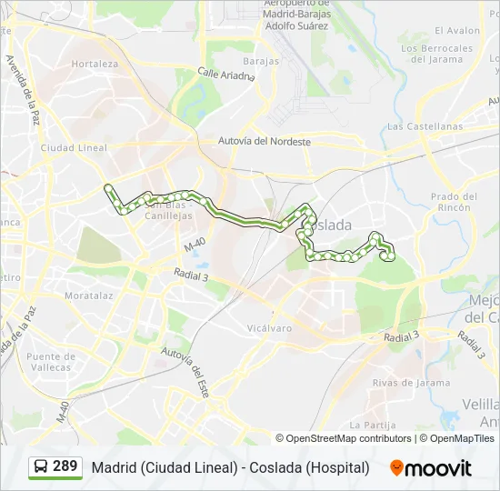 289 Bus Line Map