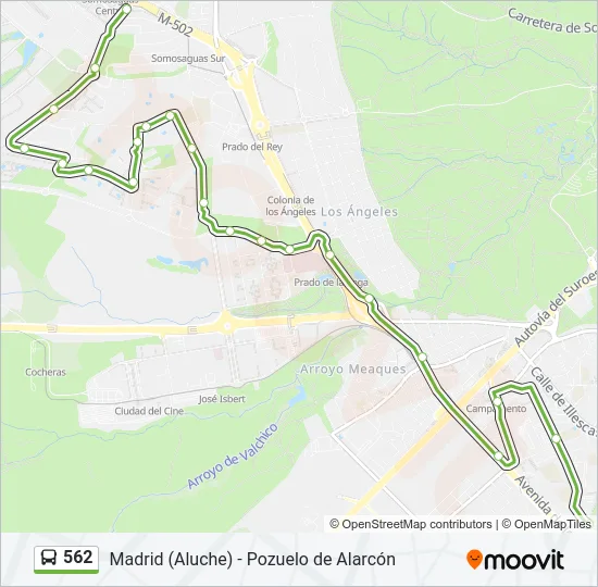 562 Bus Line Map