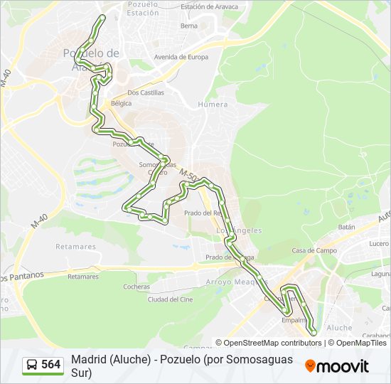 564 bus Line Map