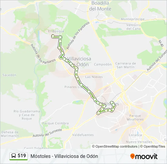 519 Bus Line Map