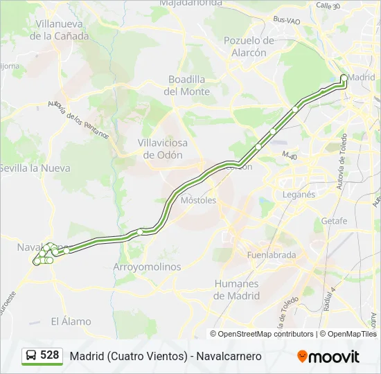 528 Bus Line Map