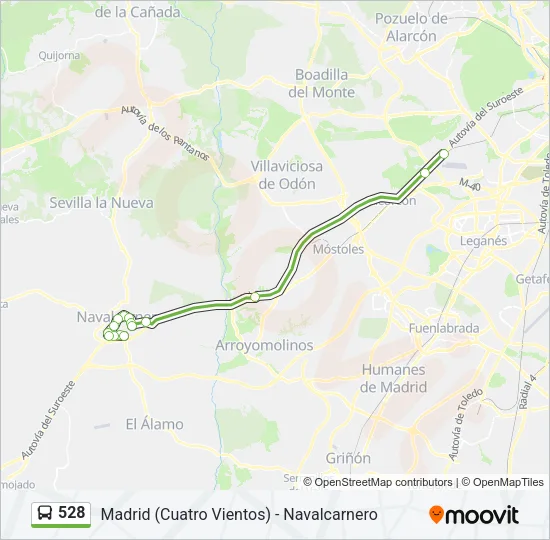 528 Bus Line Map