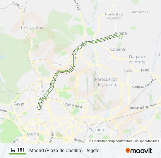 181 bus Line Map