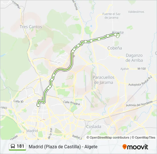 181 Bus Line Map