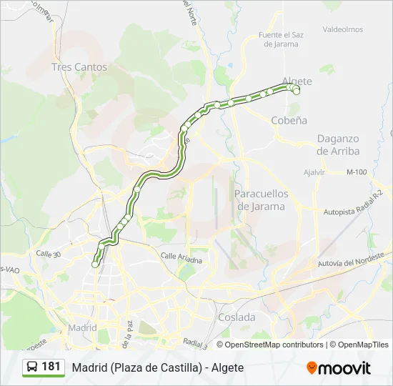 181 Bus Line Map