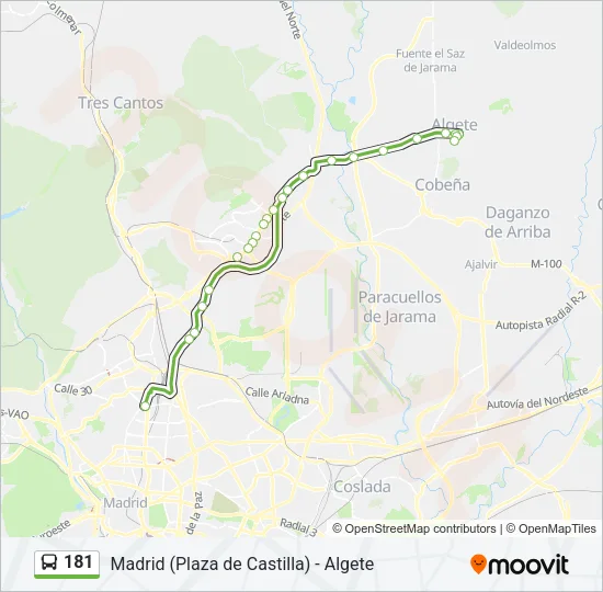 181 Bus Line Map