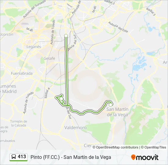 413 Bus Line Map