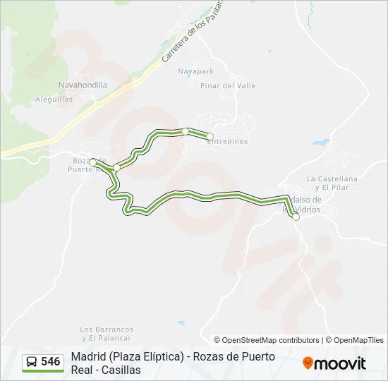 546 Bus Line Map