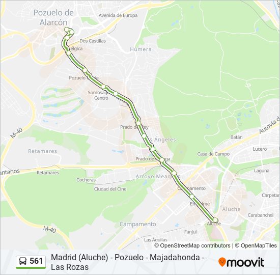 561 bus Line Map