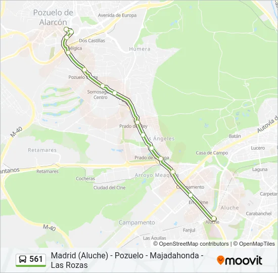 561 Bus Line Map