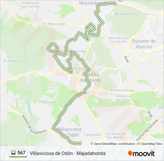 567 Bus Line Map