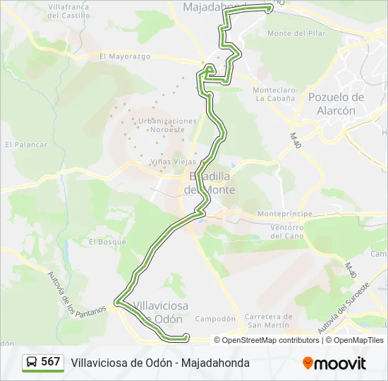 567 Bus Line Map