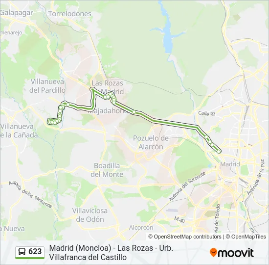 623 Bus Line Map