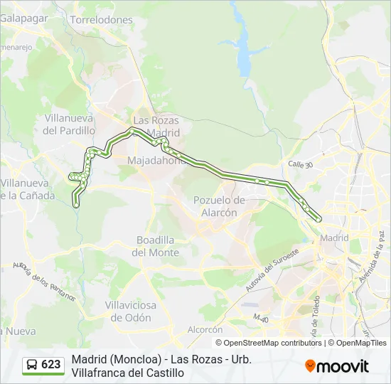 623 Bus Line Map