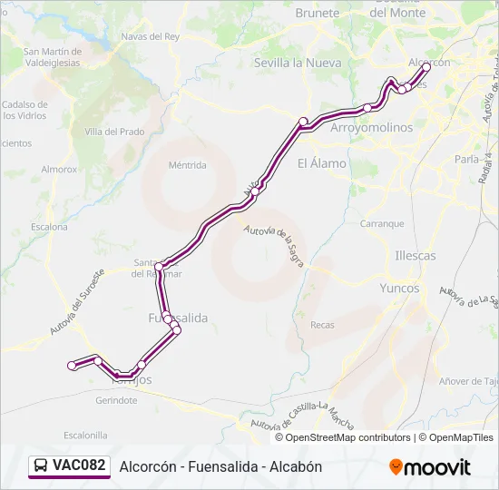 VAC082 Bus Line Map